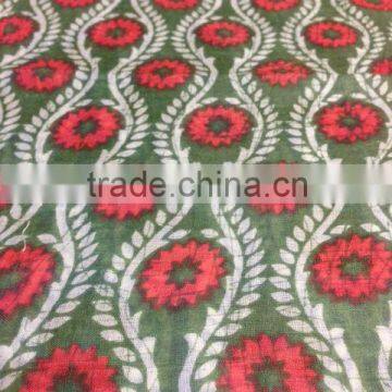 Printed cotton thin and soft salu fabric india pattern