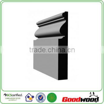 Primed MDF skirting board architectural moulding