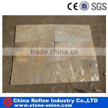 Yellow rusty slate paving stone