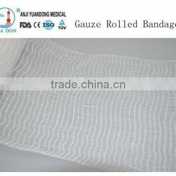 YD80776 CE Approved Bleached Absorbent Cotton Gauze Rolled Bandage