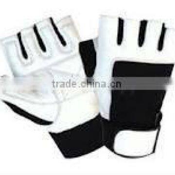 Leather weight lifting gloves