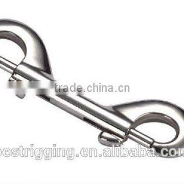 China Supplier Sale Rigging Double End Bolt Snaps,Solid Brass Fixed Eye Bolt Snap Hooks For Handbag in Carabiner Manufacturer photo-3