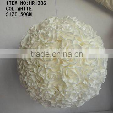 white color artificial wedding flower kissing balls