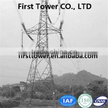 Chinese supplier galvanized single loop power transmission tower with best price