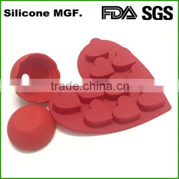 Customized ice ball and heart shape silicone reusable ice sculpture molds