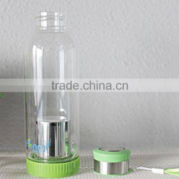 500ml Car Sport Outdoor Portable Sports High Borosilicate Tea Filter Glass Water Bottle With Tea Infuser 2015 photo-3