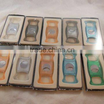 transparent plastic cigar cutter