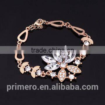 Hot Sale African Wedding 18k Gold Plated Red Crystal Flower Shape Bridal Jewelry Sets photo-6