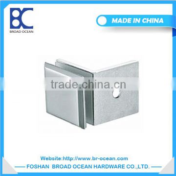 high quality zinc alloy 304SS stainless steel bathroom shower door hinge/90 degree wall to glass door clamp(WL-2104S)