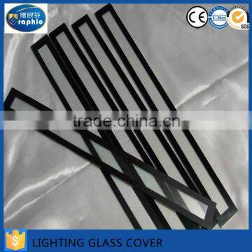 High light transmission led light panel glass