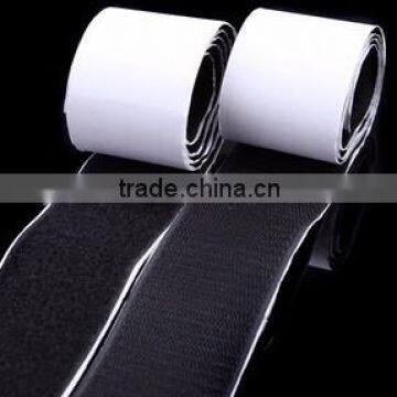 Professional industrial black self adhesive tape hook and loop fastener