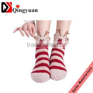 Comfortable Cozy Socks Winter Thick Indoor Women Socks Cartoon Jacquard Microfiber Socks Christmas socks