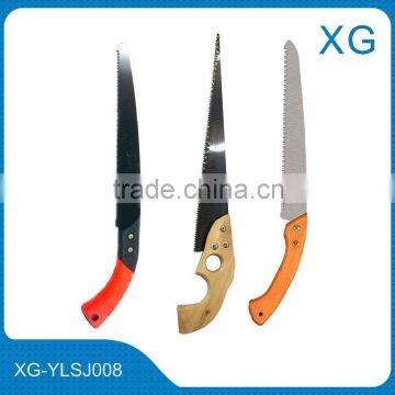 Garden hand pruning saw wood handle/ Portable steel hand saw / Branch pruning saw