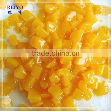 peach dices 10*10mm in syrup