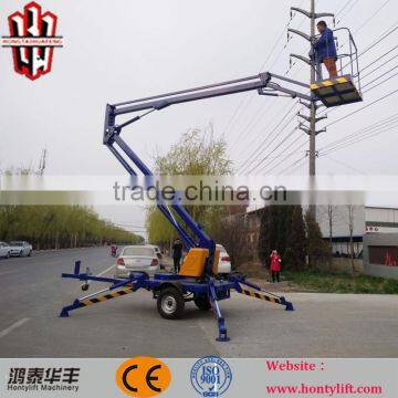 16m telescopic portable electric boom lifter trailer crane for sales with CE & ISO9001