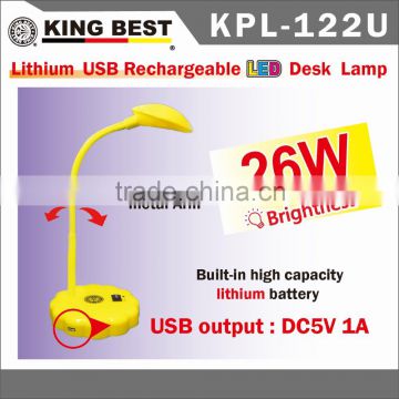 KING BEST Bedroom Lamps Built-in high capacity lithium battery 180 Degree Rotation led table lamp with usb port