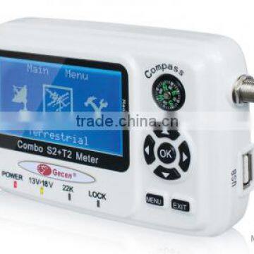 mini size satellite finder combo DVB-S2&T2