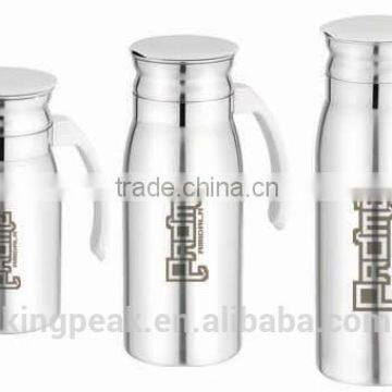 2015 hot sales stainless steel milk jug with handle /stainless steel coffee mug/stainless steel juice bottle