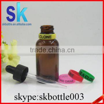 30ml Amber Round Boston Glass Bottle With Glass Pipette Bottle photo-6