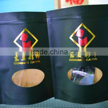 Clear Window Green Printed Perfect Brown Durable Paper Ziplock Bag for Food (100) photo-4