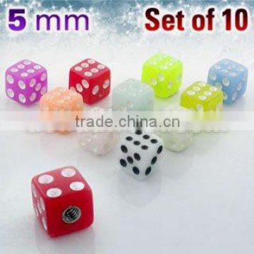 acrylic dice