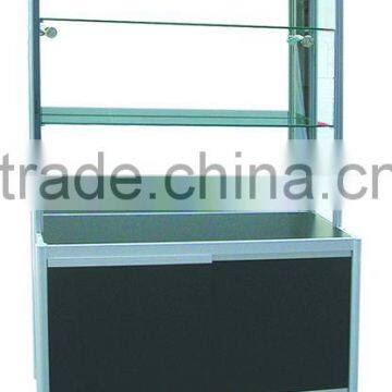 Boutique trapezoid high plate displayy cabinet