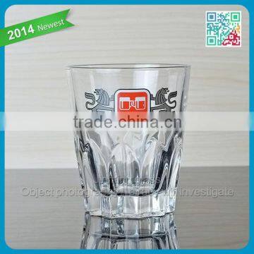  express worldwide sale vodka glass bottm crystal glass mug with BRAUAG decal shot glass