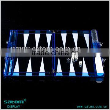 Guangzhou new style 21" personalized acrylic backgammon set