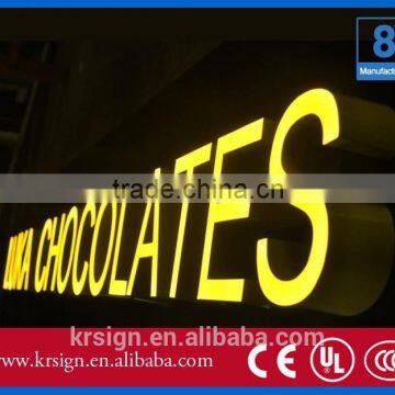 Wall Hanging Acrylic Led Luminous 3d Resin Alphabet Letter ,signage With Mental Frame and Led Strip Material in Side photo-5