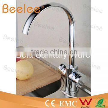 Hot Brass Chrome Long Neck Kitchen Water Faucet