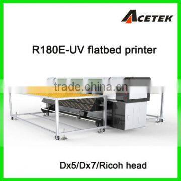 UV led flatbed printer-180 DX5 optional double 4 color 2880dpi*1440dpi*1400dpi 1800cm*3200cm