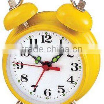 2.5 inch metal case alarm clock mechanism, desktop clock, candy color clock