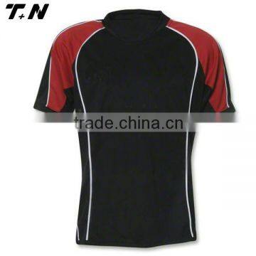 2015 color black polyester rugby shirt