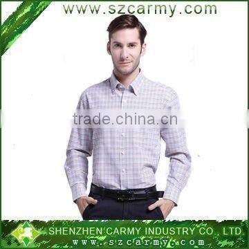 100% cotton fashion men's slim fit check shirts