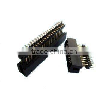 SMT 2.54mm box header connector with plastic