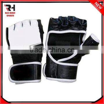 Padded Half Finger MMA Gloves, Fighting Gear Good Quality Grappling Gloves