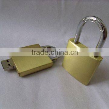 2014 new product wholesale usb flash drive lock shape free samples made in china