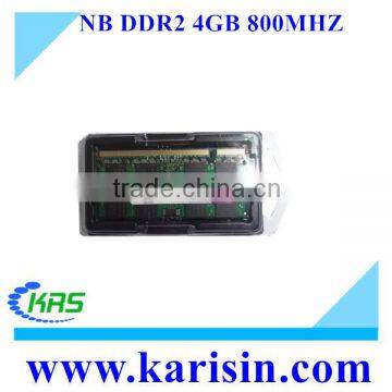 Full compatible 4gb pc2-6400 ddr2 sodimm 800mhz 200-pin laptop ram memory with free retail packing