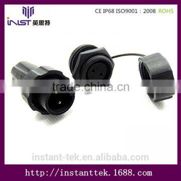 INST 2pins 10A male plug waterproof connector