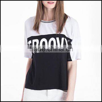 Wholesale womens Round Neck Custom Screen Printed Tshirts