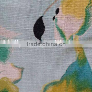 pure linen printing plain fabric