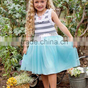 2016 Newest Fall Children Long Sleeve Dress Boutique Floral Print Multicolors Ruffles Lap Dress Outfits photo-3