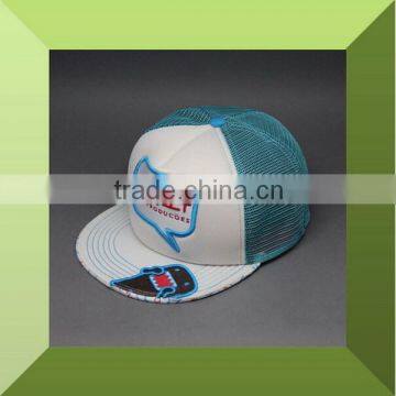 CUSTOM FLAT BRIM FOAM MESH SNAPBACK TRUCKER CAP