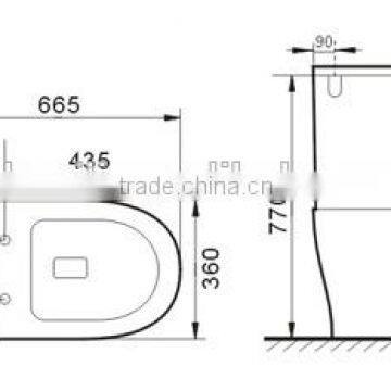 Watermark Australian Standards Wels Toilet Foshan Ceramic Sanitary Ware 6092 photo-3