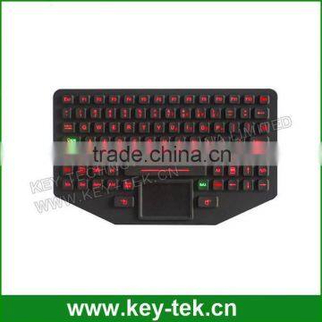 Industrial silicone keyboard with touchpad for industrial panel computer
