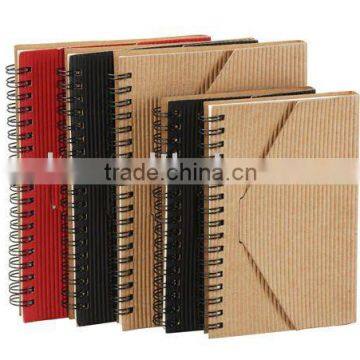 New notebook with hard corrugated paper cover