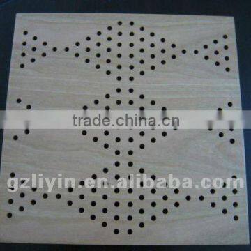 customize pattern perforated wood fiber acoustic panel