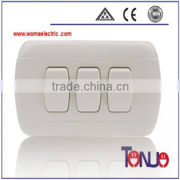 South American 3 gang electric wall switch for home