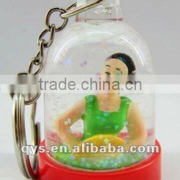 Spanish Woman Keychain, Acrylic Liquid Key Chain