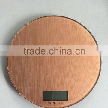 Fasion Gold Color 5kg household digital food kitchen scale for food,fruit,vegetable Electronic Scale